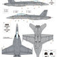 Decoración 2 del set para aviones FA-18 E/F de la película Top Gun en escala 1:48 del fabricante Def Model referencia JD48002