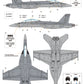 Decoración 3 del set para aviones FA-18 E/F de la película Top Gun en escala 1:48 del fabricante Def Model referencia JD48002