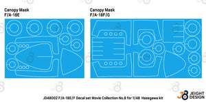 Máscaras para aviones FA-18 E/F de la película Top Gun en escala 1:48 del fabricante Def Model referencia JD48002