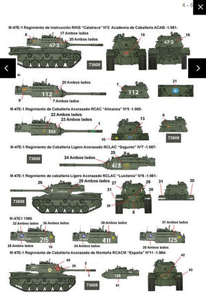 FC MODEL TREND (1/35) Decalcomanie M47 in Spagna