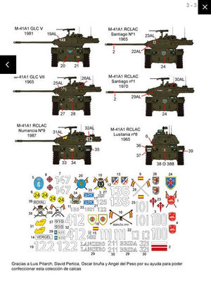 FC MODEL TREND (1/35) Decalcomanie M41 in Spagna