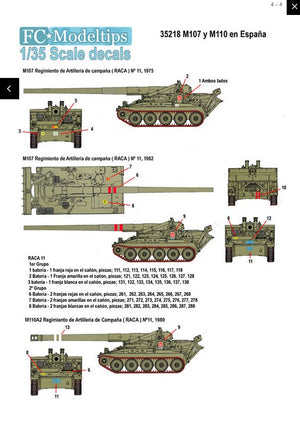 FC MODEL TREND (1/35) Decalcomanie M107 e M110 in Spagna