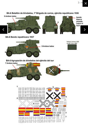 Decalcomanie FC MODEL TREND (1/35) BA-6 e BT-5 in Spagna