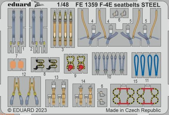 EDUARD (1/48) F-4E seatbelts STEEL