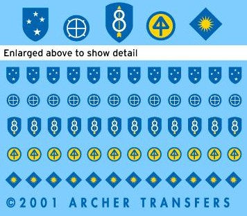 ARCHER (1/35) US 8th, 23rd, 35th, 40th, and 44th Infantry Division uniform patches