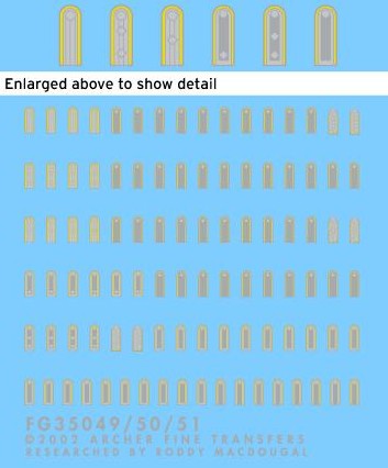 ARCHER (1/35) Calcas para Hombreras de fianles de la Guerra - Tropas de Reconocimiento Alemanas