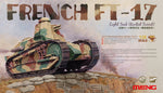 Portada de la caja de la maqueta del carro de combate francés FT-17 en escala 1:35 de Meng referencia TS-011