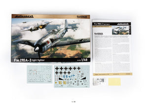 FW190 A3 Light Fighter Contenido de la caja 82141 Eduard ProfiPACK