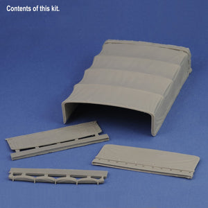 Componentes del set de mejora con fundas de lona para Sd.Kfz.9 Famo en escala 1:35 de Royal Model referencia 991