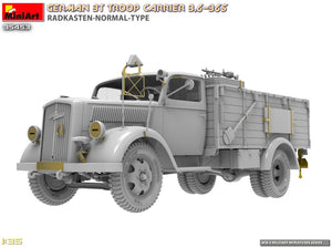 Foto frontal izquierda con ametralladora de la maqueta del Opel Blitz 3 Toneladas a 1:35 de Miniart con referencia 35453