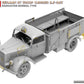 Foto frontal izquierda con ametralladora de la maqueta del Opel Blitz 3 Toneladas a 1:35 de Miniart con referencia 35453