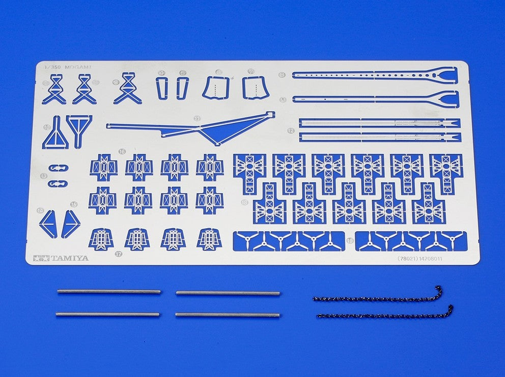 Fotograbados de la maqueta del crucero pesado japones Mogami en escala 1/350 de Tamiya con referencia 78021