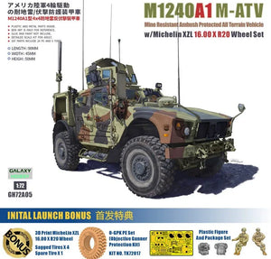 GALAXY HOBBY (1/72) M1240A1 M-ATV w Michelin XZL 16.00 X R20 Wheel Set
