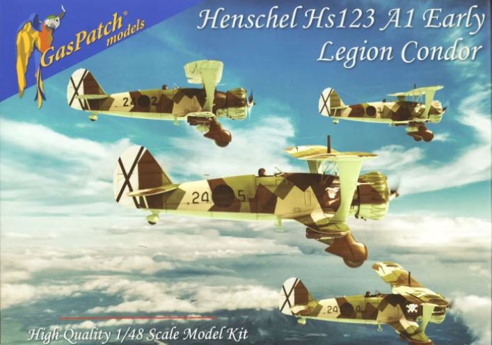 GASPATCH MODELS (1/48) Henschel Hs 123 A1 Early Legion Condor (con calcas españolas)
