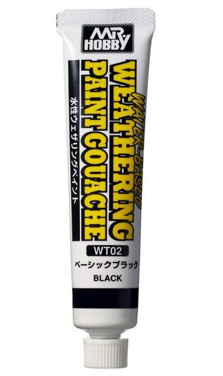 MR. HOBBY Weathering Paint Gouache - WT02 Black