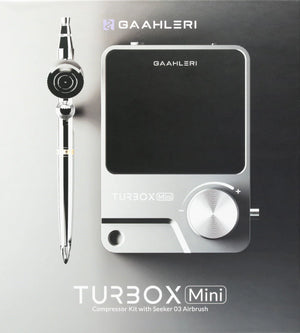 Set de compresor Gaahleri Turbo X y aerógrafo Seeker de 0,3 con compatibilidad de energía europea, referencia 47606
