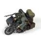 Vista lateral izquierda de la maqueta de la moto alemana con sidecar Zundapp K800 en escala 1:35 de Zvezda referencia 3717