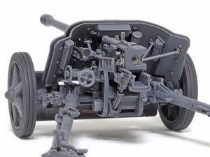 Detalle de la trasera del cañón anticarro PaK38 a escala 1:35 de Tamiya referencia 35392