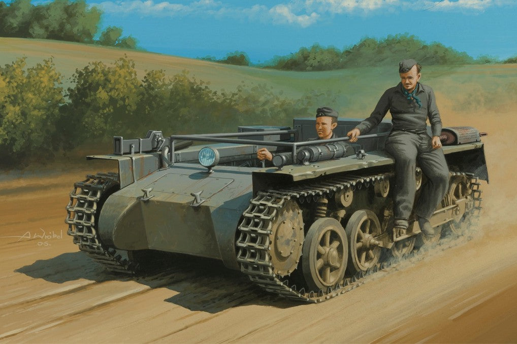 Portada del tanque alemán de entrenamiento Panzer I A a escala 1:35 del fabricante Hobby Boss referencia 80144