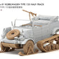 Foto de la maqueta del vehículo alemán Kubelwagen en su version halftrack en escala 1:35 de Meng con referencia VS-018