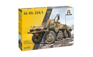 Foto de la portada de la caja de la maqueta del vehículo alemán Sd.Kfz.234/1 en escala a1:35 de Iatleri referencia 6757