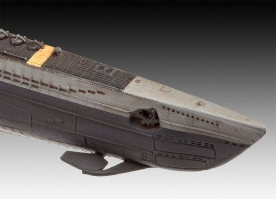 Morro de la maqueta del submarino alemán Type VII C/41 en escala 1:350 de Revell referencia 05154