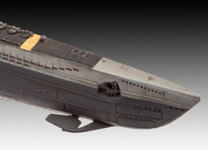 Morro de la maqueta del submarino alemán Type VII C/41 en escala 1:350 de Revell referencia 05154