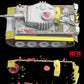 Detalles de fotograbados laterales de la maqueta del taque alemán Tiger I de producción inicial durante la batalla de Kursk, versión upgraded, con figura de Wittmann en escala 1:35 de RFM referencia 5139