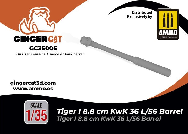 GINGERCAT (1/35) Tiger I 8.8 cm KwK 36 L/56 Barrel