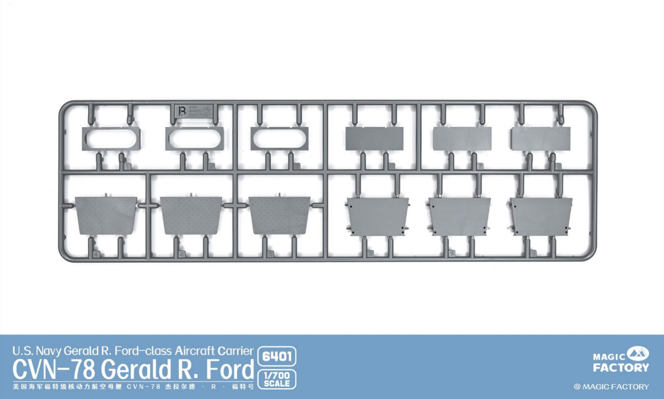 Grapa B del portaviones de la US Navy CVN-78 Gerald R. Ford en escala 1:700 Magic Factory 6401