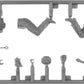 Grapa 4 de la maqueta de figuras de tripulantes de tanques británicos en reparación en escala 1:35 de Miniart referencia 35489