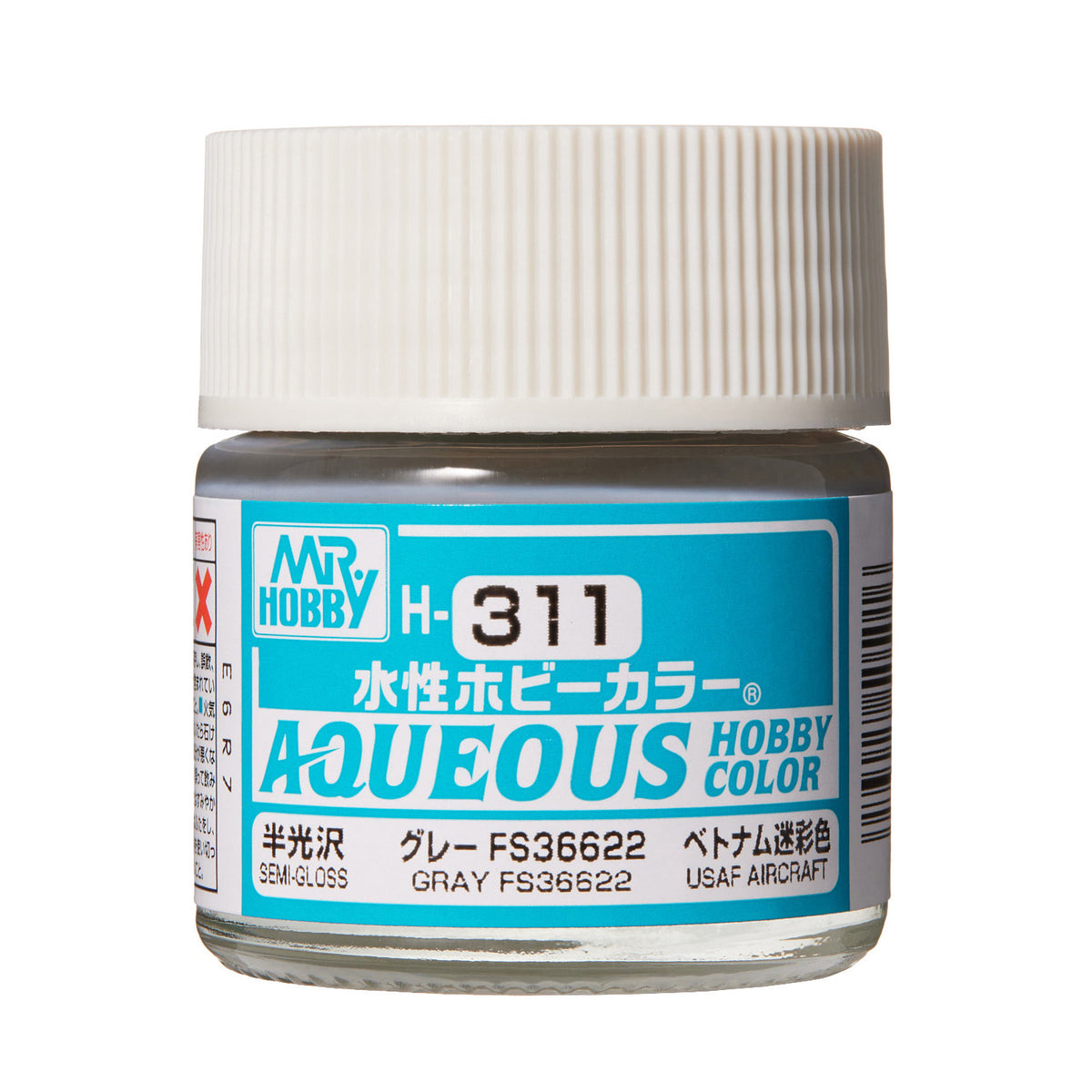 Bote de pintura acrílica de 10ml color gris USAF con equivalencia FS36622 de Mr Hobby referencia H-311