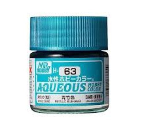 MR. HOBBY Aqueous Hobby Color: H-63 Metallic Blue Green