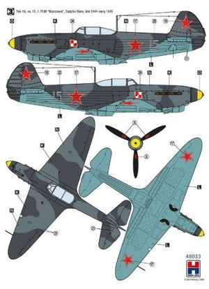 HOBBY 2000 (1/48) Yak-1b 1. PLM „Warszawa“ 1944-45