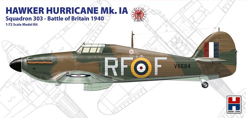 HOBBY 2000 (1/72) Hawker Hurricane Mk.IA Squadron 303 - Battle of Britain 1940