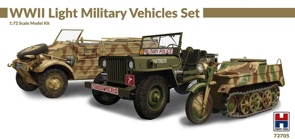 HOBBY 2000 (1/72) WWII Light Military Vehicles Set
