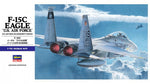 Portada de la caja  de la maqueta del avión F-15C Eagle en escala 1:72 de Hasegawa referencia E13