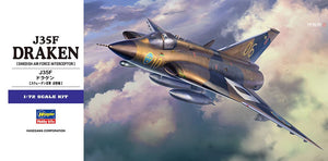 HASEGAWA (1/72) J35F Draken (Swedish Air Force Interceptor)