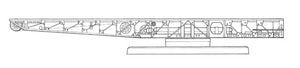 Catapulta incluida en la maqueta del avión japonés de reconocimiento Kawanishi E7K1 Ashigara en escala 1:72 de Hasegawa referencia 02496