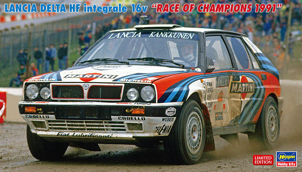 Foto de la portada de la caja de la maqueta del Lancia Delta Integrale 16v en escala 1:24 de Hasegawa referencia 20785