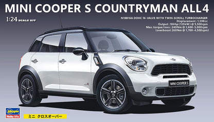 Foto de la portada de la maqueta del coche Mini Cooper S Countryman All 4 en escala 1:24 de Hasegawa referencia 24121