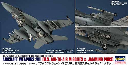 HASEGAWA (1/72) Aircraft Weapons VIII: US Air-to-Air Missiles & Jamming Pods