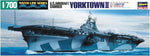 Foto de la portada de la caja del portaviones norteamericano USS Yorktown 2 en escala 1:700 de Hasegawa referencia WL709