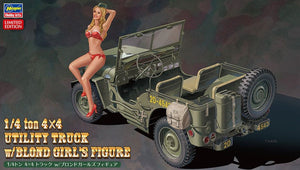 HASEGAWA (1/24) 1/4 ton 4x4 Utility Truck w/Blond Girl's Figure
