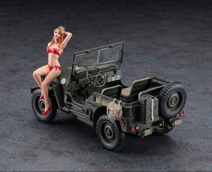 HASEGAWA (1/24) 1/4 ton 4x4 Utility Truck w/Blond Girl's Figure