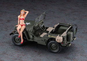 HASEGAWA (1/24) 1/4 ton 4x4 Utility Truck w/Blond Girl's Figure