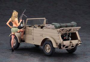 HASEGAWA (1/24) Pkw.K1 Kübelwagen Type 82 (pneu ballon) avec figurine de fille blonde