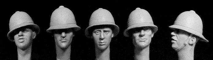 HORNET (1/35) 5 heads British tropical helmets WW1/ WW2 (HBH17)