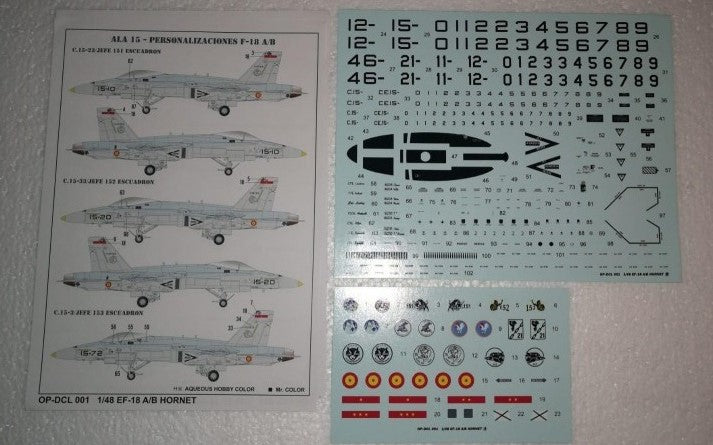 HOBBYBOSS (1/48) Calcas Españolas para F/A-18A Hornet