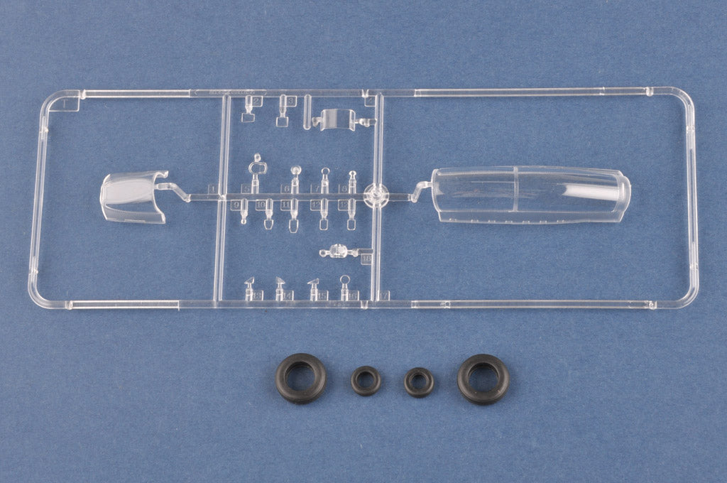 Transparentes y ruedas de la maqueta del F-14A iraní en escala 1:48 de Hobby Boss referencia 81777